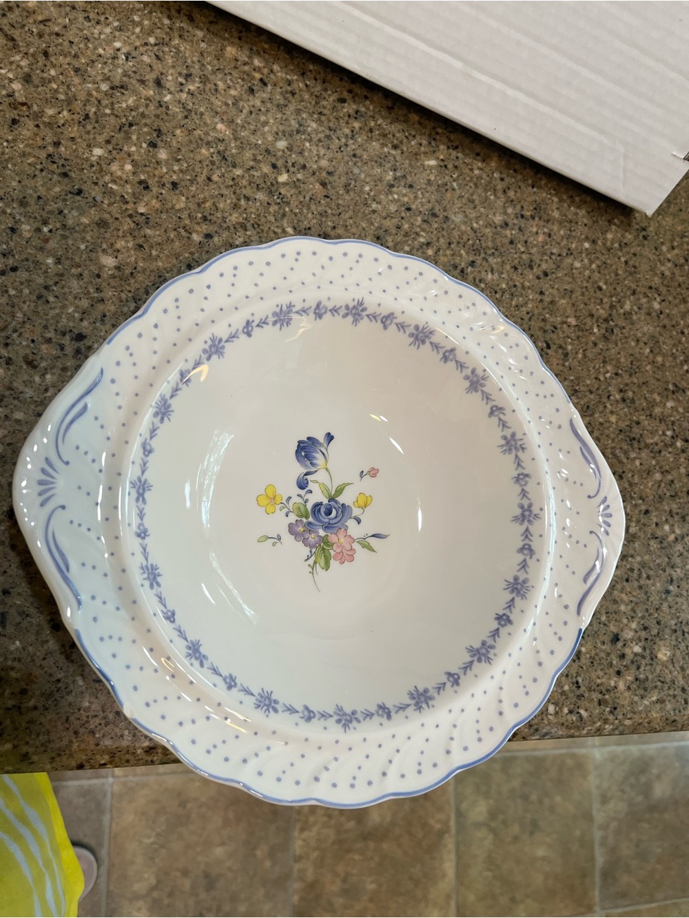Nikko Fine Tableware Blue Peony Large Deep Dish Serving Bowl. Made In Japan